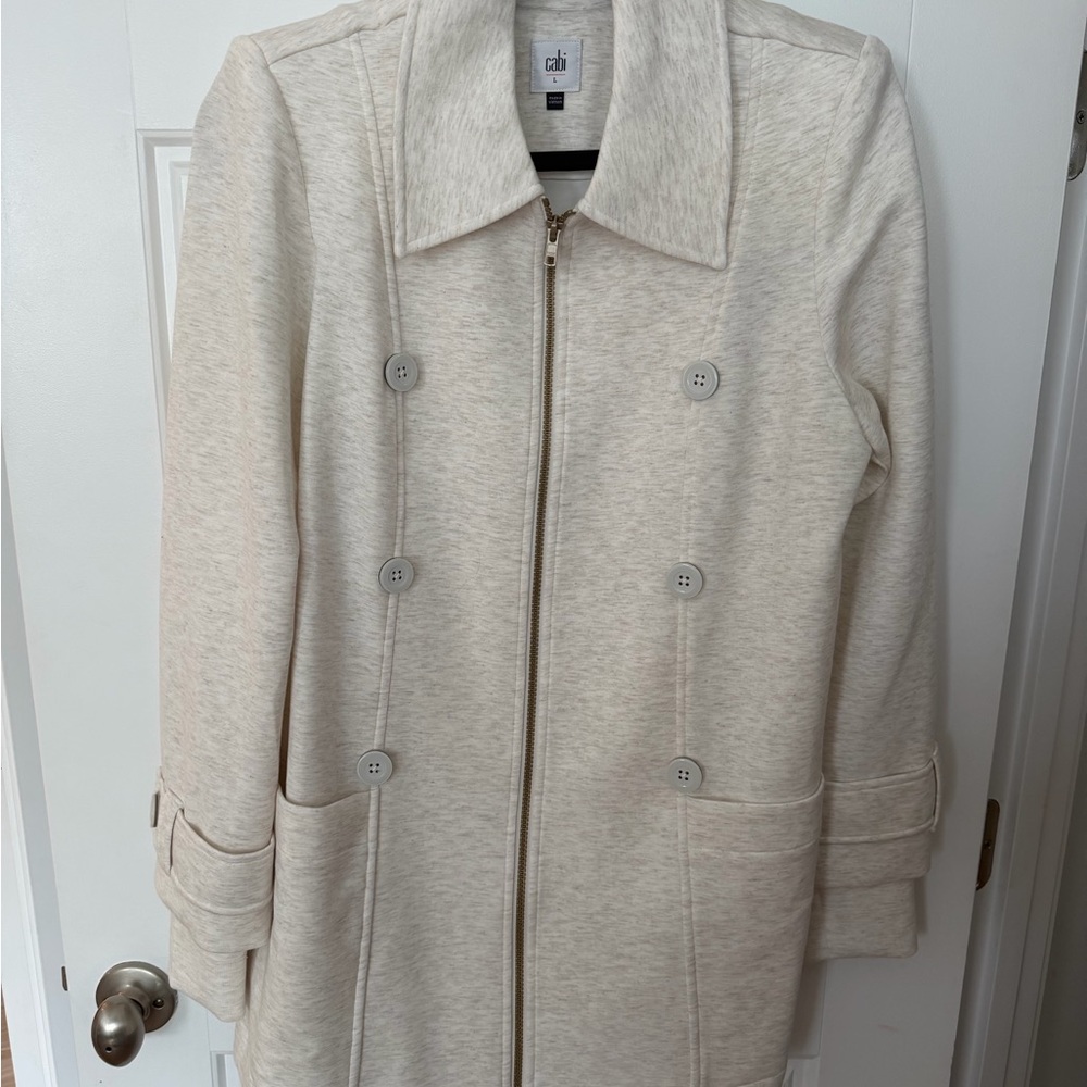 CAbi Women's Headline Topper Cream Pea Coat